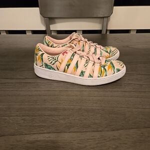 K-Swiss Women's Floral Sneakers - Pink and Yellow